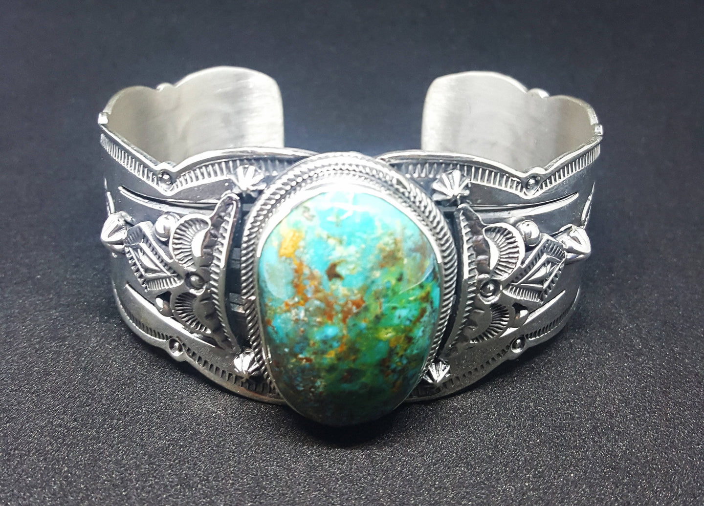 Beautiful Sierra Turquoise Cuff Bracelet Navajo