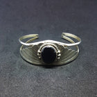Black Onyx Silver Cuff Bracelet