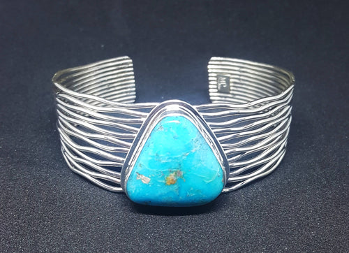 Arizona Turquoise Wired Cuff Bracelet Navajo