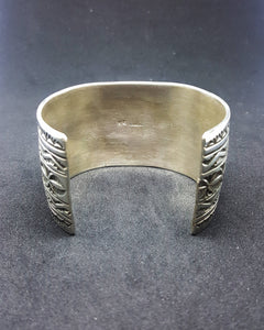 Nevada Turquoise Cuff Bracelet Navajo Sterling Silver