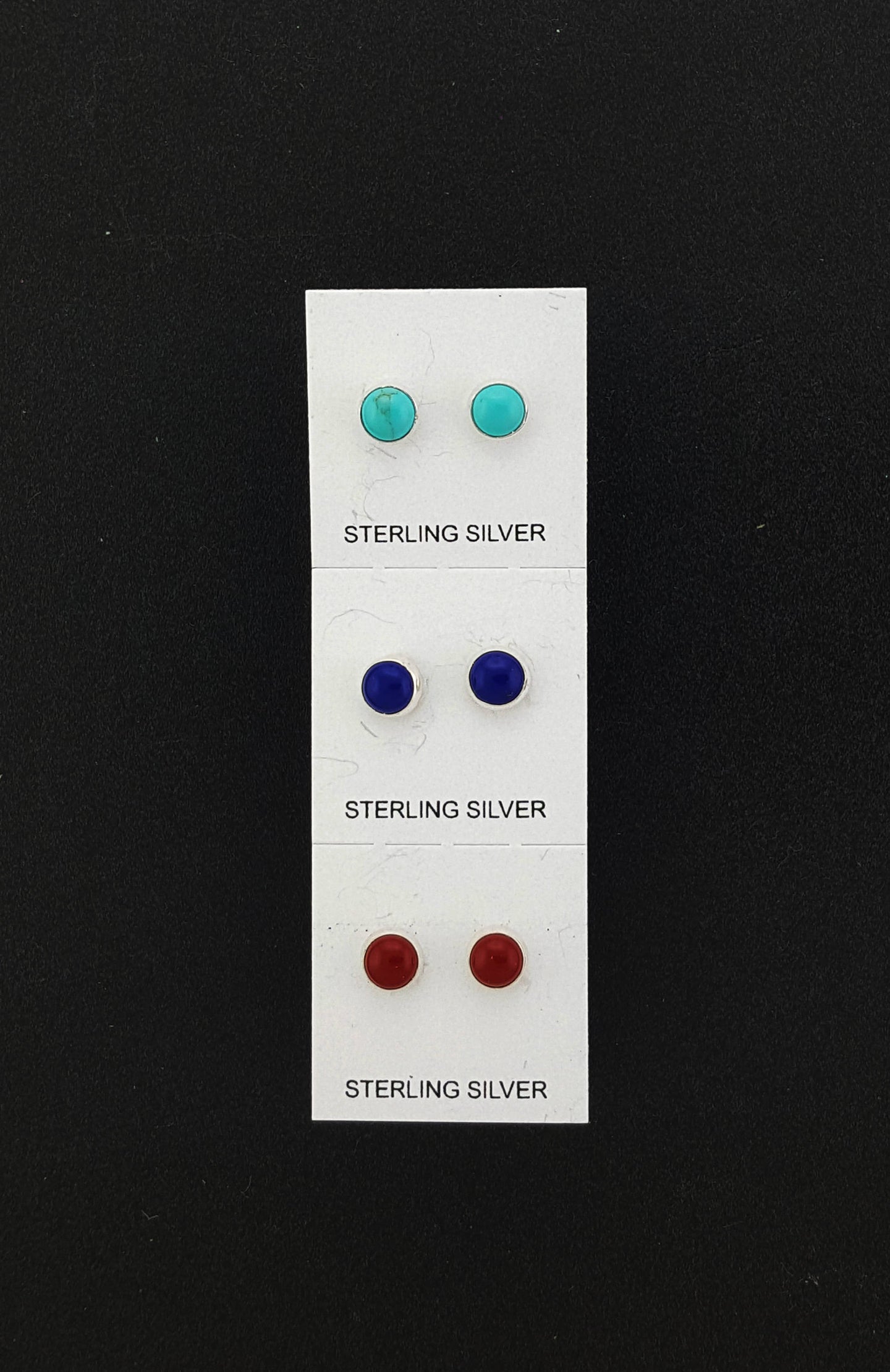 5MM Studs Turquoise, Lapis, and Coral