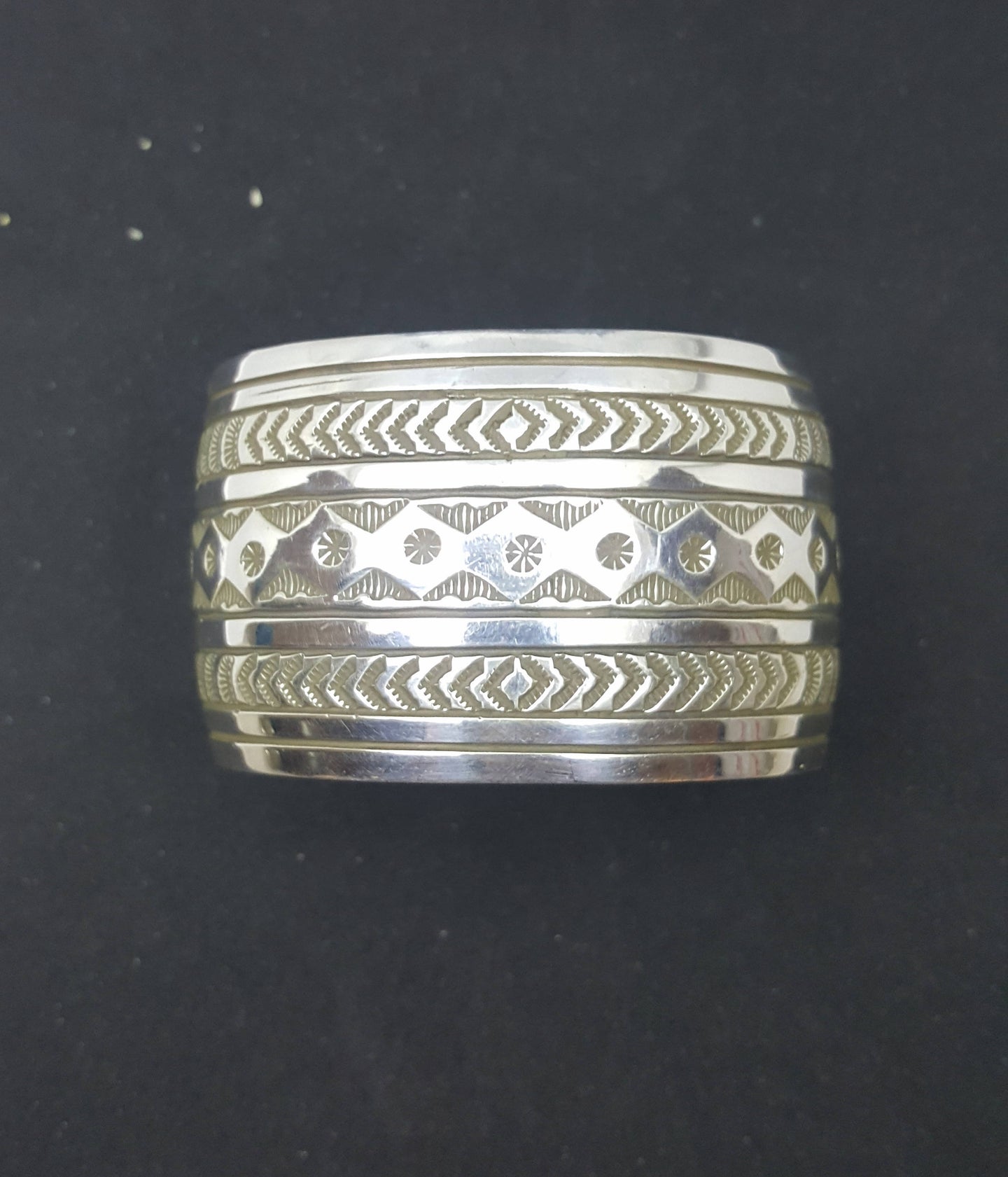 BIG Sterling Silver Cuff ~ RE