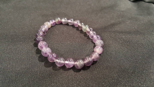 8 mm natural amethyst beaded bracelet