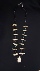28 inches Santo Domingo sea turtle fetish necklace