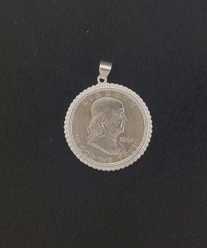 1962 Franklin half dollar pendant