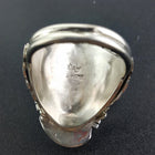 Vintage traditional Navajo sterling silver Natural Kingman turquoise Men's ring - size 14