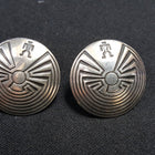 1 inches Native American Hopi Sterling Silver  Man In The Maze Earrings
