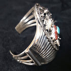 Sterling Silver Cuff Sleeping Beauty Red Coral