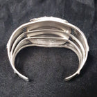 Sterling Silver Cuff Bracelet with Sleeping Beauty Turquoise and Italian Coral
