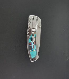 Turquoise Inlay pocket Knife