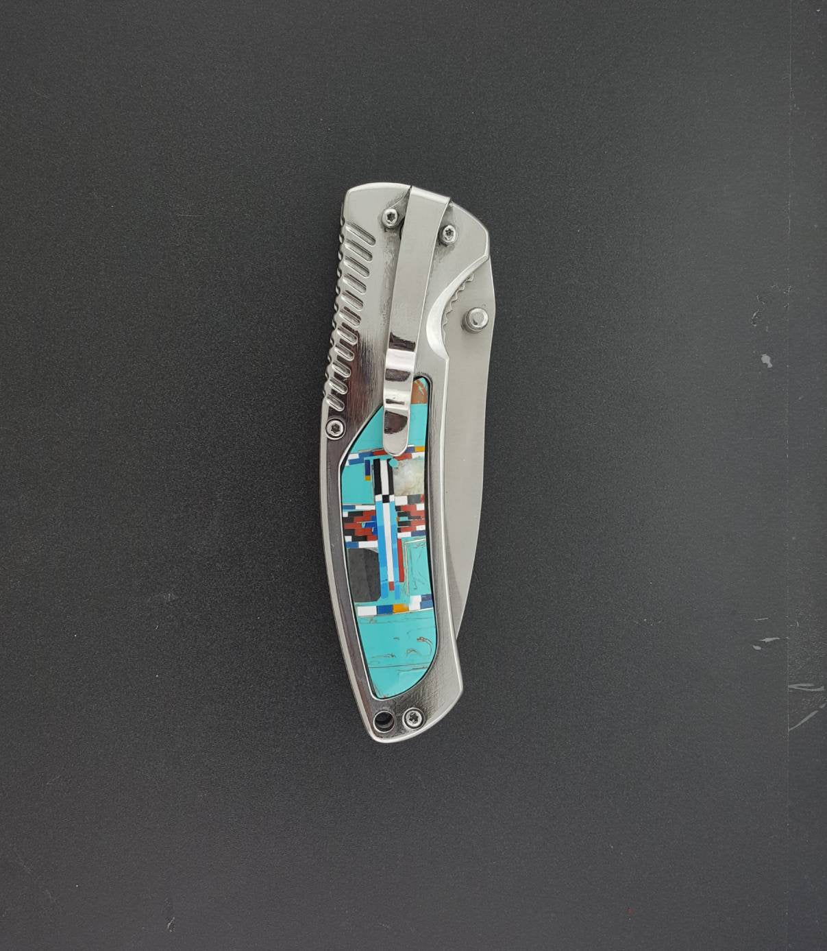 Turquoise Inlay pocket Knife