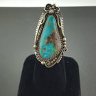 Vintage bisbee turquoise ring pointer finger style - size 7