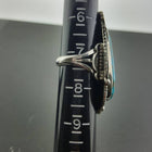 Vintage bisbee turquoise ring pointer finger style - size 7