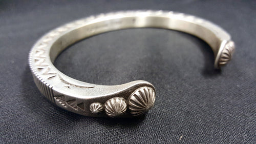 Big Heavy Navajo silversmith cuff bracelet
