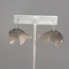 Vintage Navajo Bear sterling silver dangle earrings