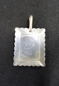 Q.T. Pendant Sterling Silver Multi Color Stone and Shells
