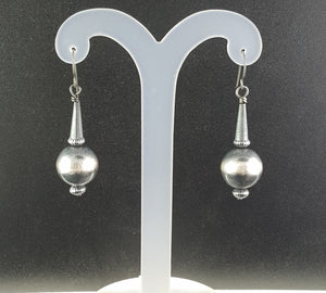 14 mm Navajo pearl sterling silver dangle earrings