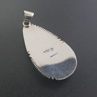 Navajo Teardrop Purple Spiny Oyster sterling silver pendant - vintage - J.Paiso Jr._SIGNED