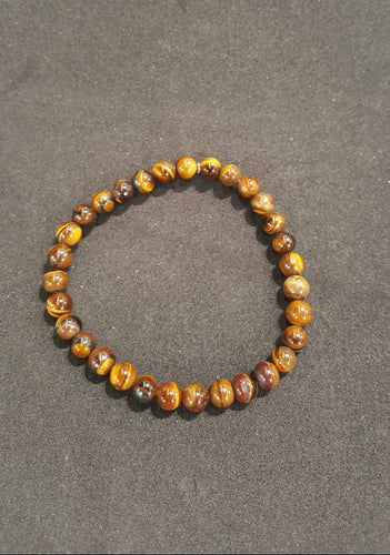 5 mm Tiger eye beaded bracelet