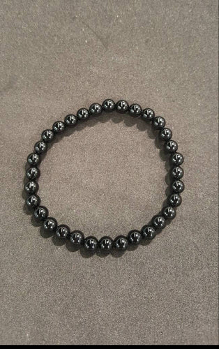 5 mm black onyx beaded bracelet
