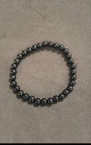 5 mm black onyx beaded bracelet