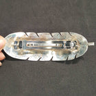 VINTAGE Feather Sterling silver hair clip