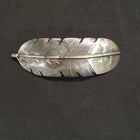 VINTAGE Feather Sterling silver hair clip