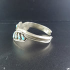 Navajo Cluster turquoise sterling silver cuff bracelet - vintage