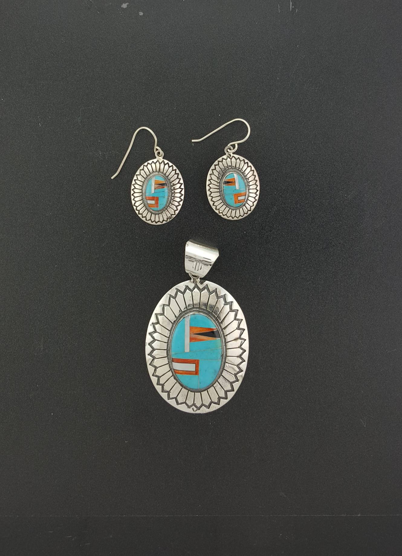 Navajo turquoise jewelry set