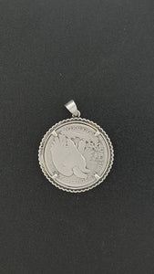 1942 walking liberty half dollar pendant