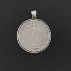 1942 walking liberty half dollar pendant
