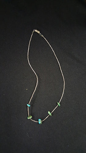 14 inches vintage Native American necklace with turquoise