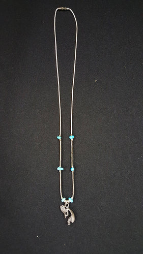 17 inches vintage Native American necklace - kokopelli