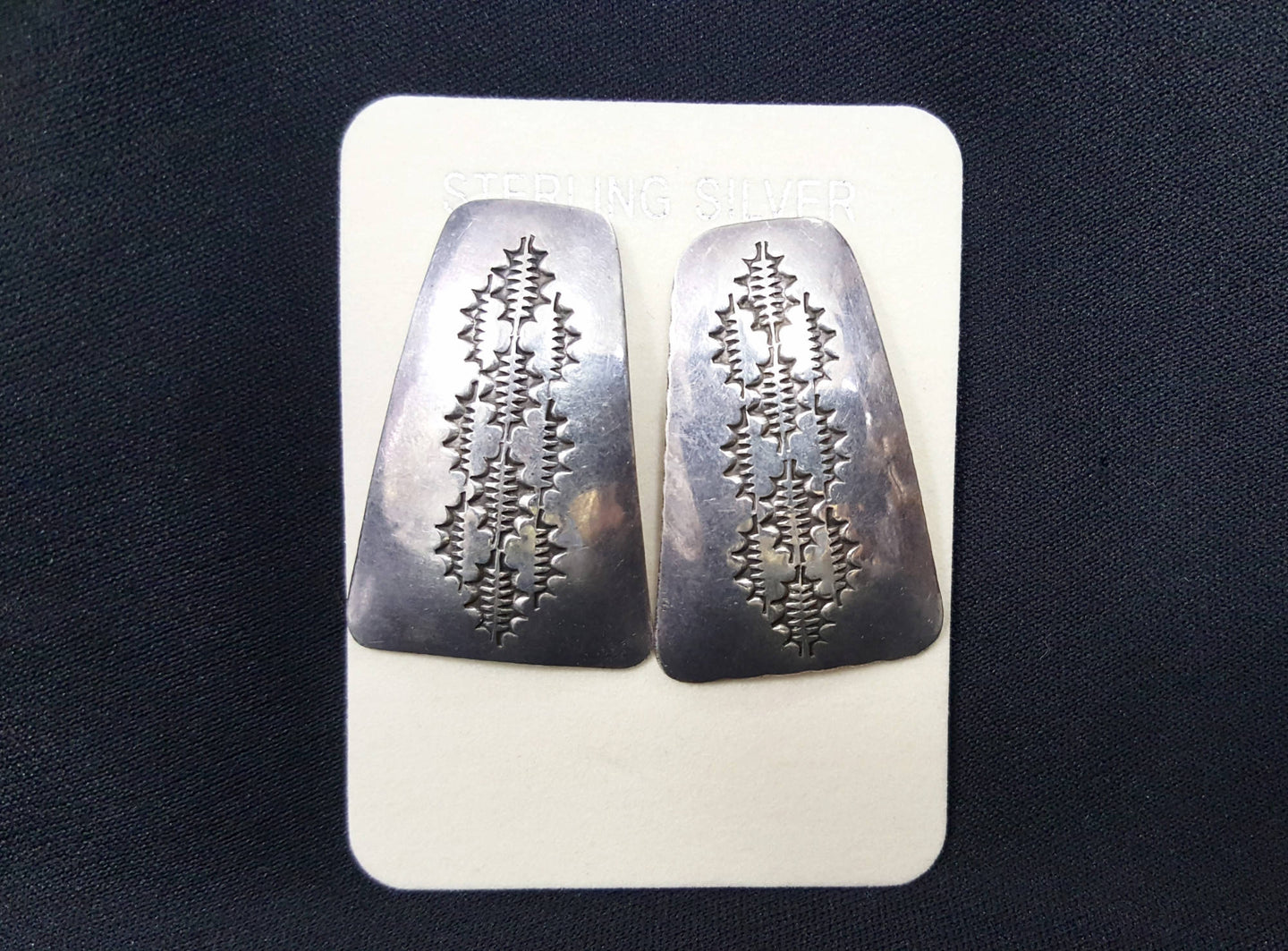 vintage Native American sterling silver post earrings