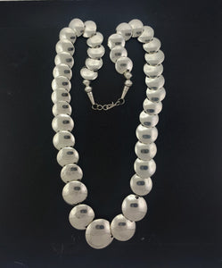 22 inches Native American Concho sterling silver necklace