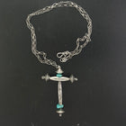 Vintage Navajo sterling silver cross pendant sterling silver necklace