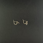 Bow Tie sterling silver Latch closure earrings- VINTAGE