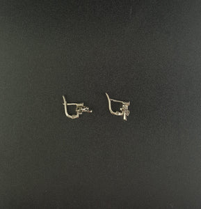 Bow Tie sterling silver Latch closure earrings- VINTAGE