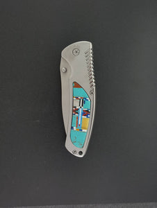 Turquoise Inlay pocket Knife