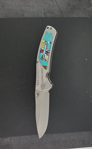 Turquoise Inlay pocket Knife