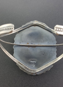 Big Navajo cluster Natural Morning Star cuff bracelet