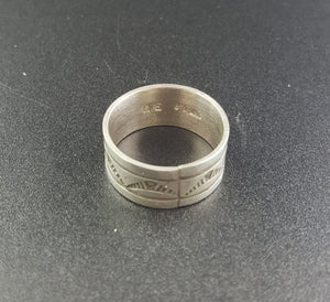 sterling silver ring - stamped RE - size 10.5 and 11