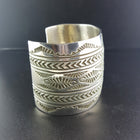 Big Heavy Navajo sterling silver Cuff Bracelet - stamped RE