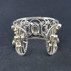 Natural Citrine Blue Topaz Amethyst Peridot sterling silver cuff bracelet