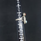 size 5 - VINTAGE Navajo Feather Kingman Turquoise Red Coral sterling silver ring