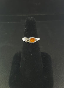 Navajo Baltic Amber sterling silver ring - size 7 1/2- vintage
