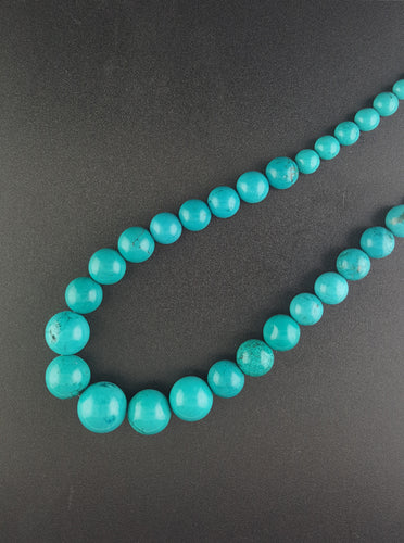 16 inches Kingman Turquoise sterling silver necklace
