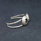 Vintage Double Shadow Box Turquoise Sterling Silver  Cuff Bracelet