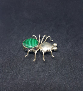 Spider Native American Sterling Silver Lapel Pin-  Austin Garcia signed