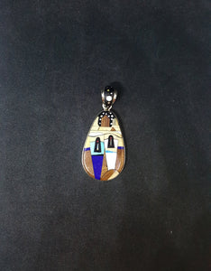 Sterling Silver Micro Inlay Pendant- Story Teller